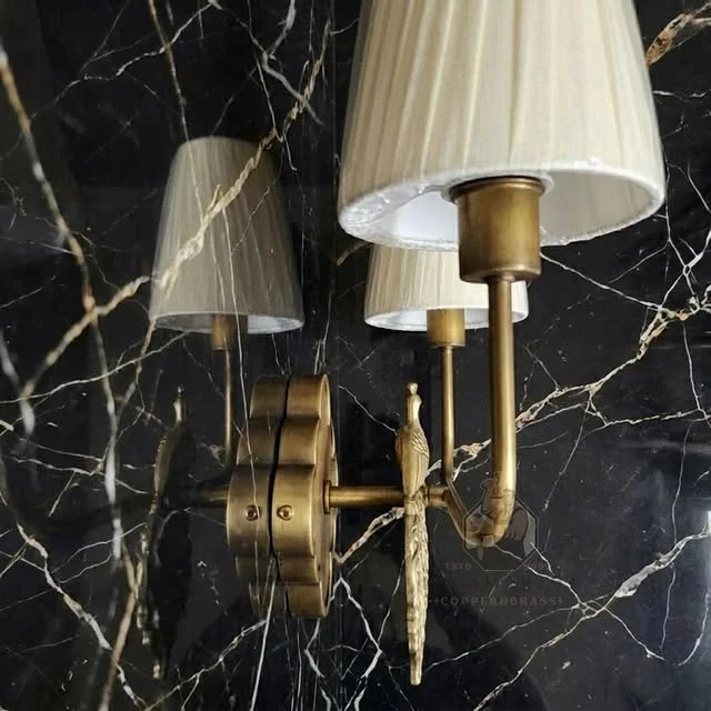 Custom Brass Dual Elegant Wall Lamp