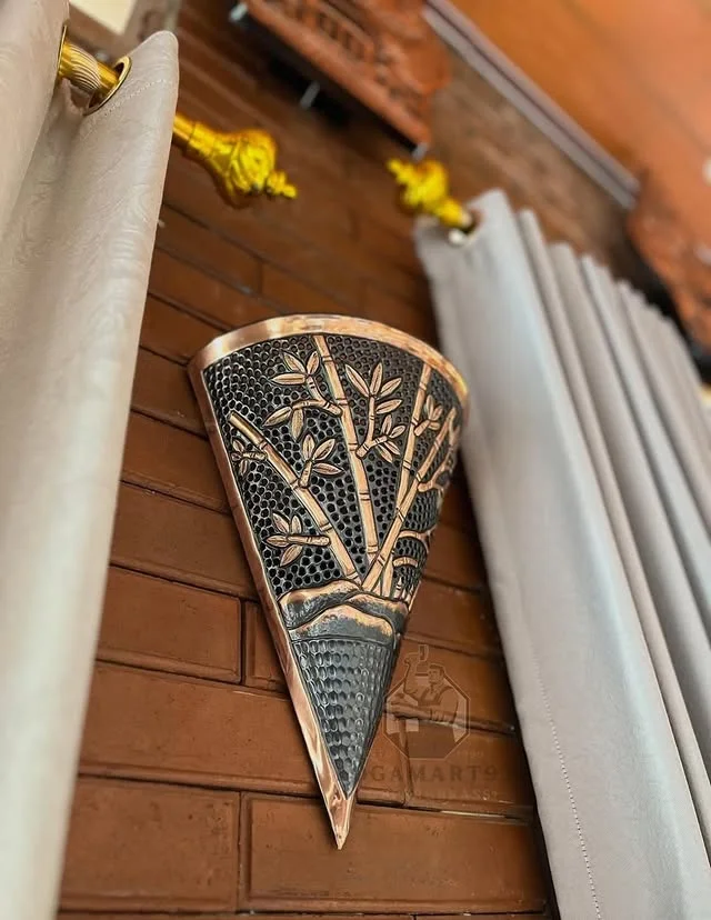 Custom Polished Brass Wall Lamp Elegant Half Cone