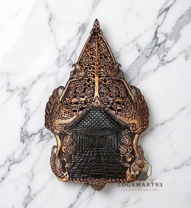 Dekorasi Dinding Tembaga Ukir Gunungan Wayang (2)