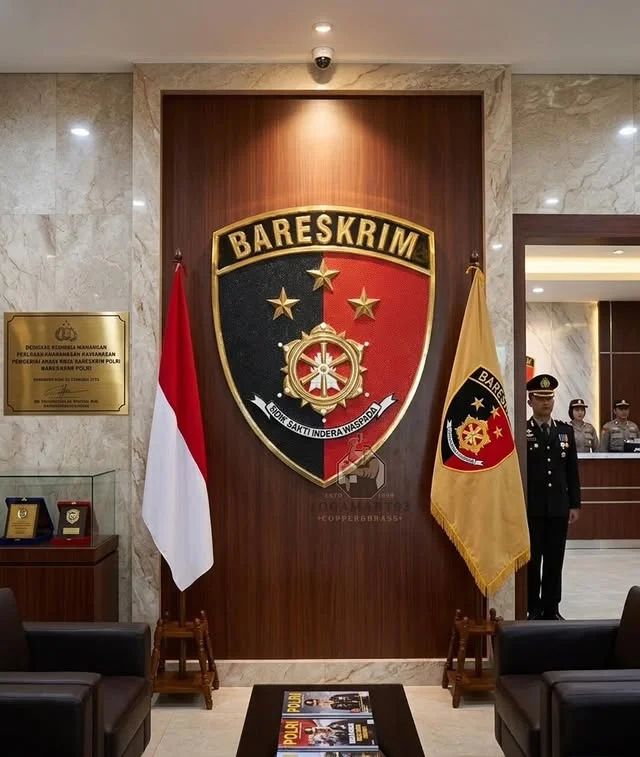 Logo Bareskrim Polri Kuningan Polished Custom