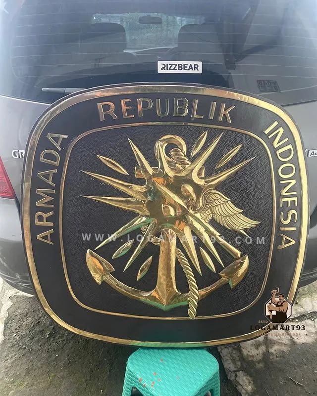 Logo Armada Republik Indonesia TNI AL Kuningan Polished