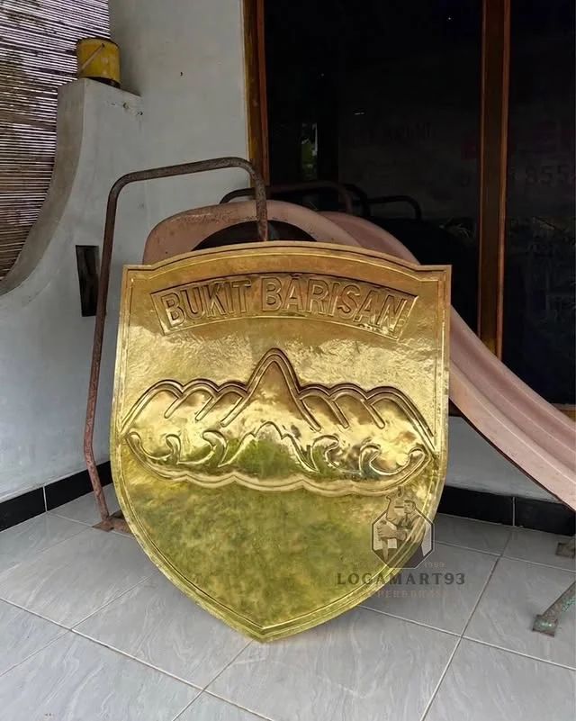 Custom Glossy Brass Bukit Barisan Office Logo