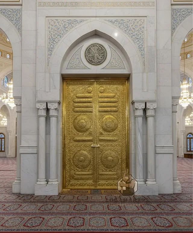 Custom Carved Brass Kaaba Door