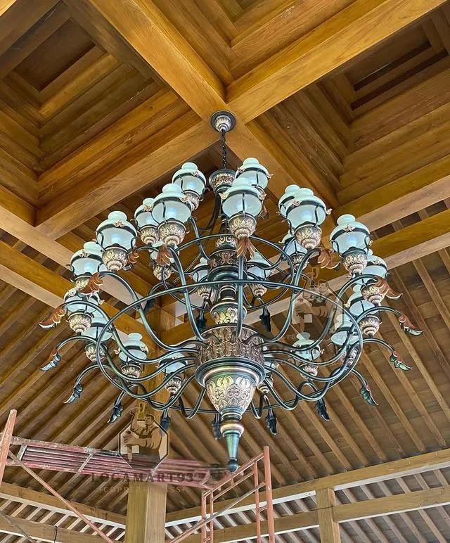 Lampu Gantung Tembaga Motif Turki