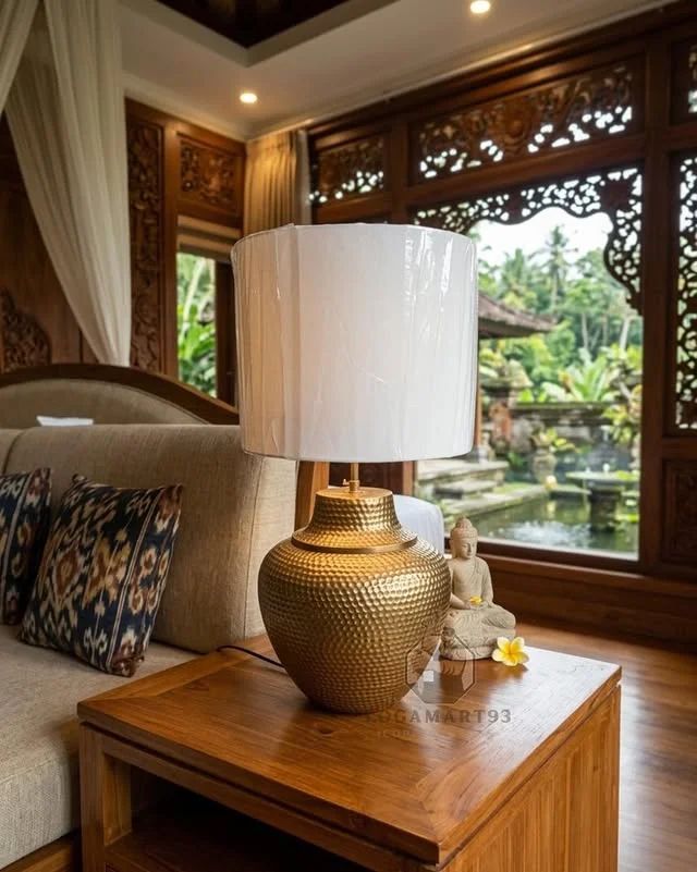 Antique Kendi Model Brass Table Lamp
