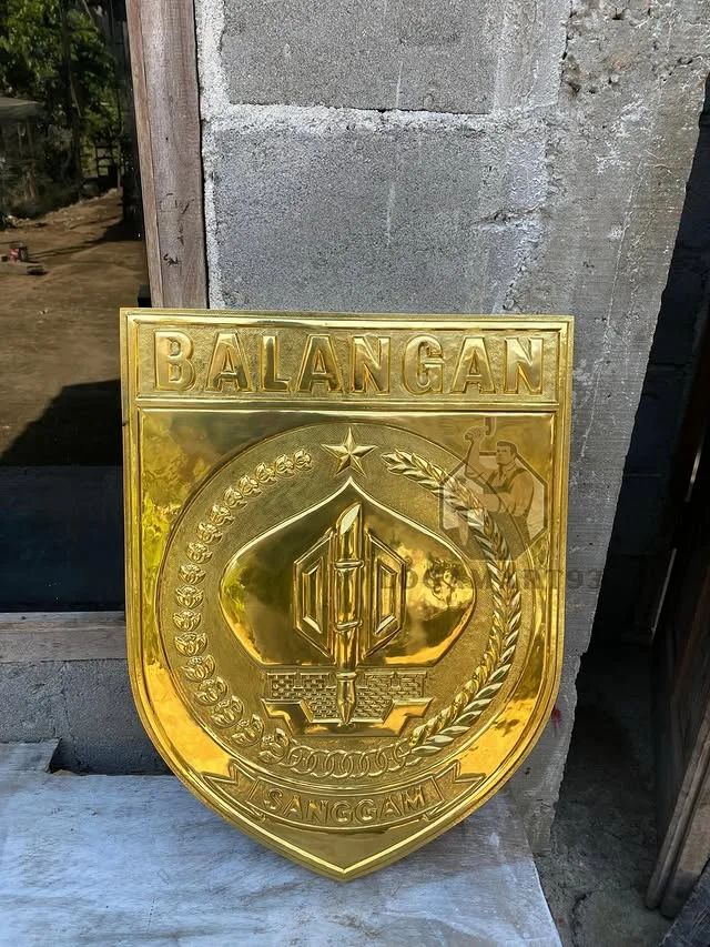 Custom Polished Brass Balangan Regency Logo