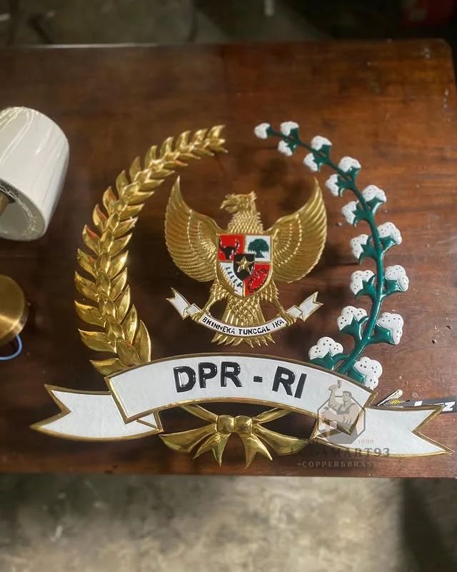 Custom Glossy Brass DPR RI Logo