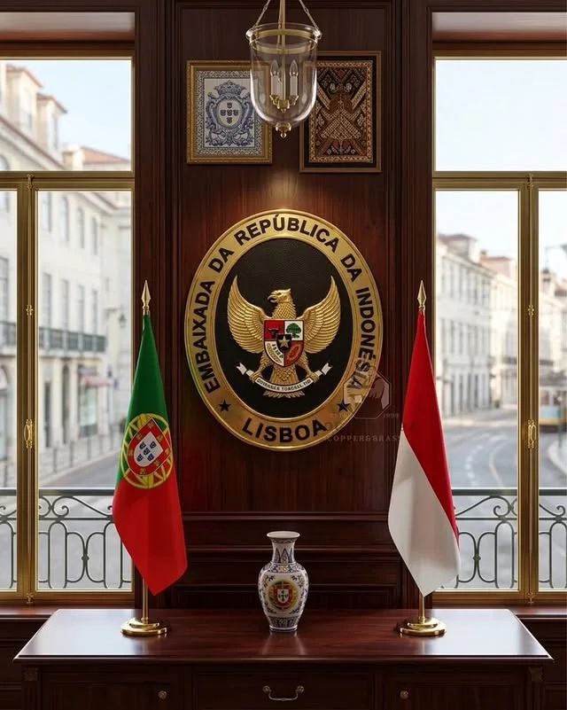 Logo Kuningan Kedubes Indonesia Portugal Custom