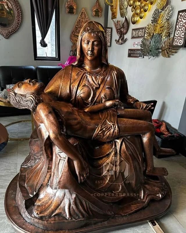 Custom Copper and Brass Jesus Statue