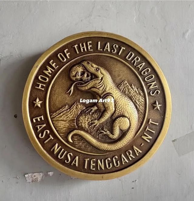 Custom Carved Brass Home of the Last Dragon NTT Logo