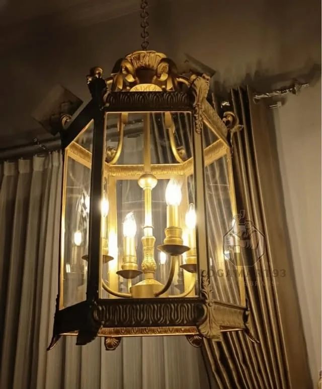 Custom Brass Pendant Lamp Elegant European Motif