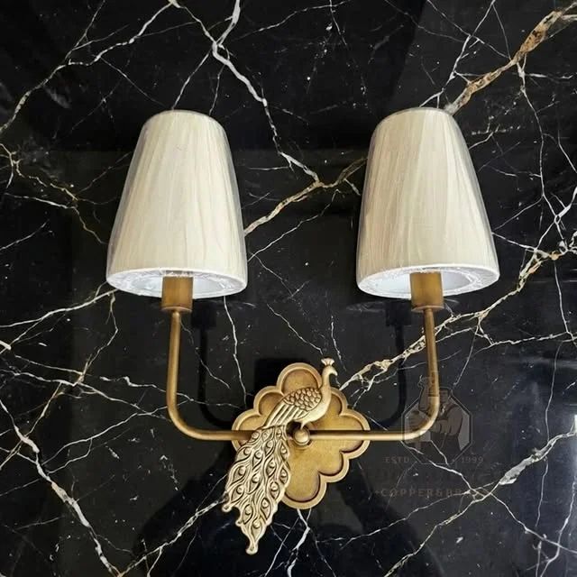Custom Brass Dual Elegant Wall Lamp