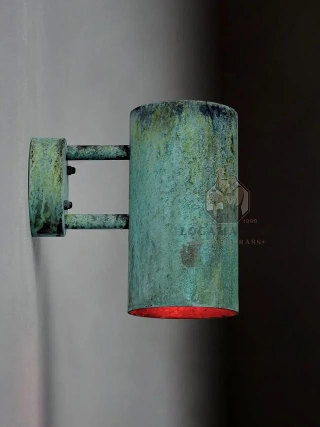 Custom Polished Brass Wall Lamp Curved Antique 30 cm
